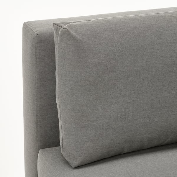 ÄLVDALEN كنبة سرير 3 مقاعد مع أريكة طويلة, Knisa رمادي-بيج