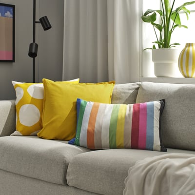BÄCKMÄRKEN غطاء وسادة, عدة ألوان/نقش خطوط, 40x58 سم