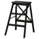 BEKVÄM مقعد/سلّم, أسود, 63 سم