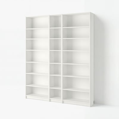 BILLY مكتبة, أبيض, ‎200x28x237 سم‏