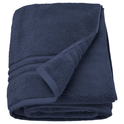 BROKGLIM منشفة حمّام, أزرق غامق, 100x150 سم