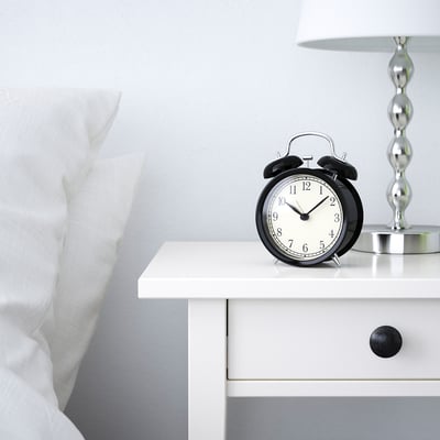 DEKAD ساعة منبّه, أسود, 10 سم