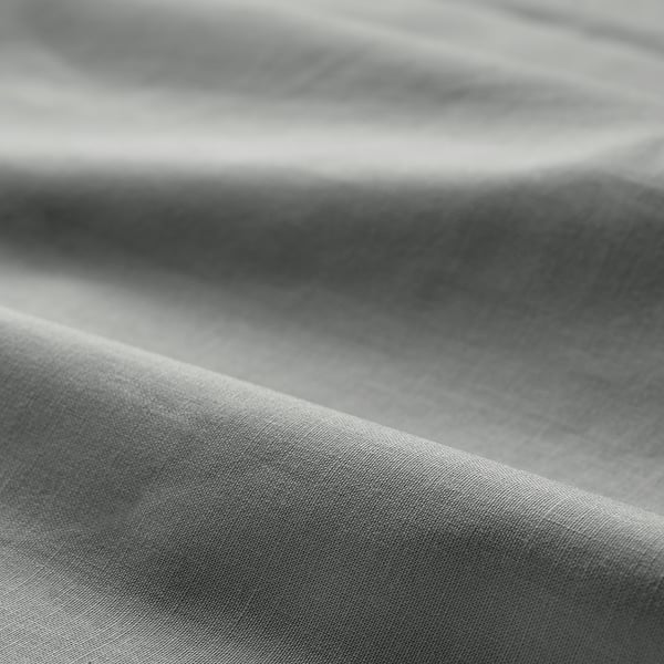 DVALA شرشف بمطاط, رمادي فاتح, 160x200 سم