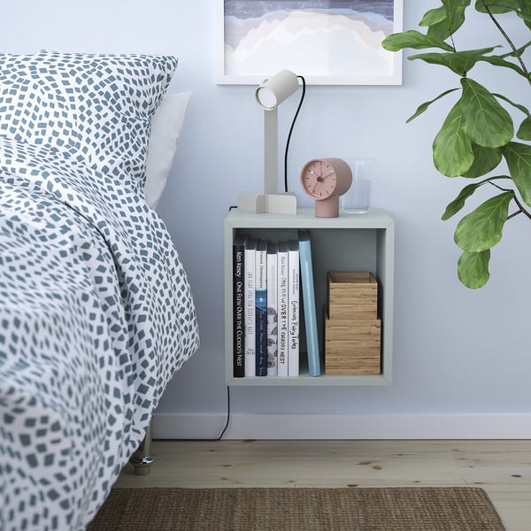 EKET وحدة رف حائطية, رمادي فاتح-أزرق, 35x25x35 سم