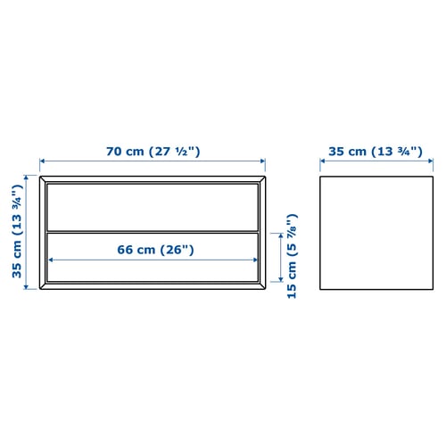 EKET تشكيلة تخزين حائطية, مع درجين/أبيض, 70x35x35 سم