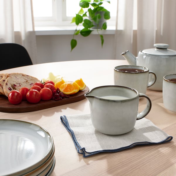 GLADELIG ابريق حليب/كريمه, رمادي, 0.4 ل