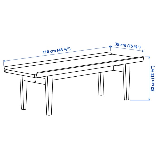 GUTTANE طاولة قهوة, سنديان, 116x39 سم