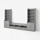 HAUGA تشكيلة تخزين / تلفزيون., رمادي, ‎346x46x199 سم‏