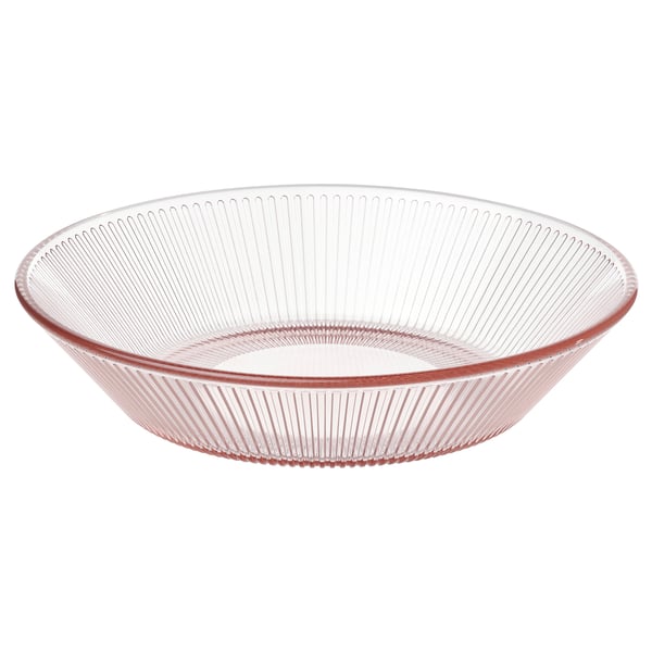 HAVSGÄDDA صحن عميق, نقش خطوط/زهري, 19 سم