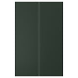 HAVSTORP طقم باب خزانة قاعدة زاوية 2 قطعة, أخضر زيتوني, 25x80 سم