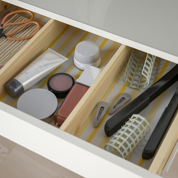 HEMNES طاولة زينة مع مرآءة., أبيض, 100x50 سم
