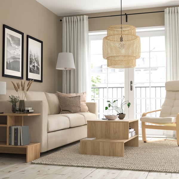 HOLMERUD طاولة قهوة, شكل السنديان, 90x55 سم