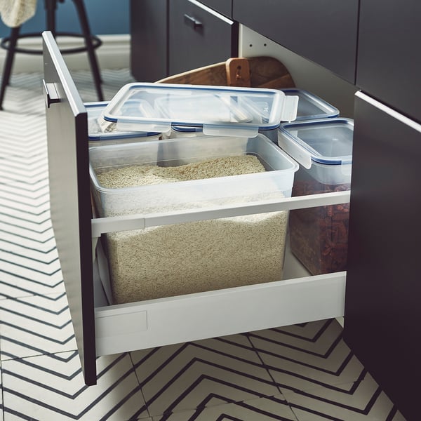 IKEA 365+ حافظة طعام, كبير مستطيل/بلاستيك, 10.6 ل
