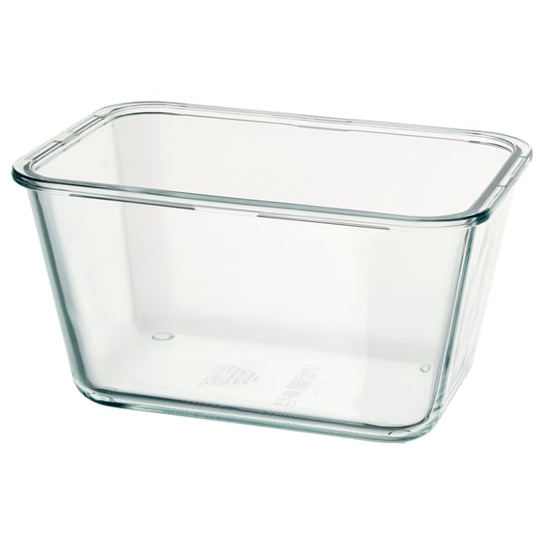 IKEA 365+ حافظة طعام, مستطيل/زجاج, 1.8 ل