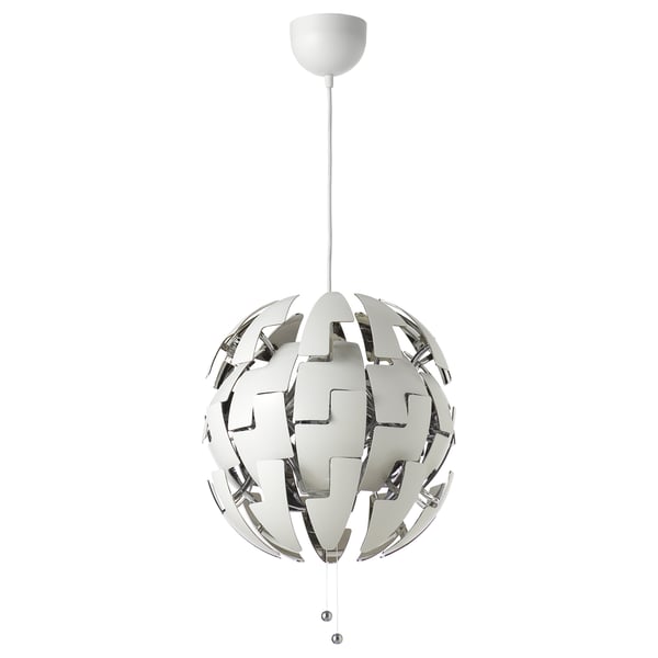 IKEA PS 2014 مصباح معلّق, أبيض/لون-فضي, 35 سم