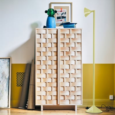 IKEA PS 2026 مصباح أرضي للأعلى, أصفر, 182 سم
