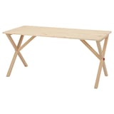 IKEA PS 2026 طاولة, قابلة للطي/صنوبر طلاء شفاف, 156x75 سم
