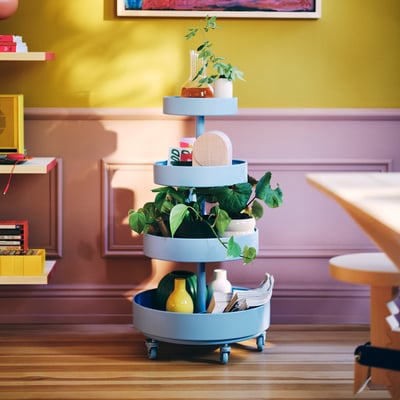 IKEA PS 2026 عربة, أزرق, ‎89x48 سم‏