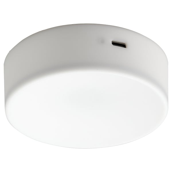 KÖLVATTEN مصباح موجّه LED, أبيض/يعمل بالبطارية