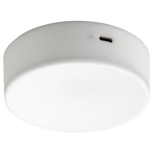 KÖLVATTEN مصباح موجّه LED, أبيض/يعمل بالبطارية
