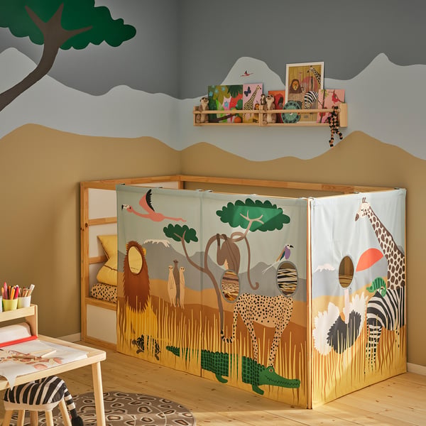 KURA ستارة سرير, عدة ألوان/الحيوانات في السافانا
