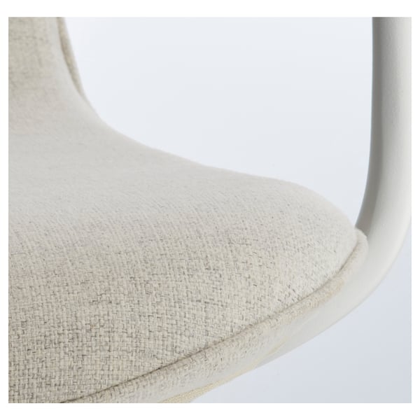 LÅNGFJÄLL كرسي اجتماعات بمساند ذراعين, Gunnared بيج/أبيض