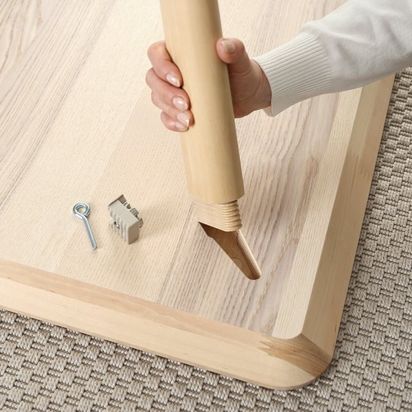LISABO / LYCKAN طاولة و 4 كراسي, قشرة خشب الدردار/أسود قشرة بتولا, 140x78 سم