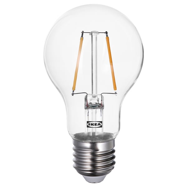 LUNNOM لمبة LED E27 150 lumen, كرويّة شفاف