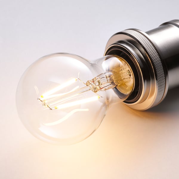 LUNNOM لمبة LED E27 150 lumen, كرويّة شفاف
