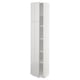 METOD خزانة عالية مع أرفف, أبيض/Ringhult رمادي فاتح, ‎40x37x200 سم‏