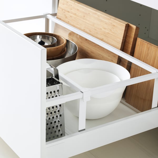 METOD / MAXIMERA خزانة قاعدة مع واجهتين/درجين علويين, أبيض/Veddinge أبيض, 80x60 سم