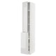 METOD / MAXIMERA خزانة عالية مع وظيفة سحب ٣ أدراج/١, أبيض/Ringhult رمادي فاتح, ‎40x60x240 سم‏