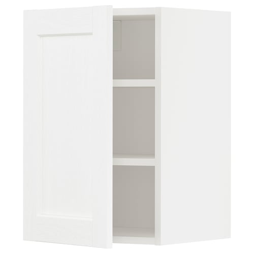 METOD خزانة حائط مع أرفف, أبيض Enköping/أبيض مظهر الخشب, 40x60 سم