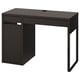 MICKE مكتب, أسود-بني, ‎105x50 سم‏