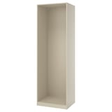 PAX هيكل دولاب ملابس, رمادي-بيج, 75x58x236 سم