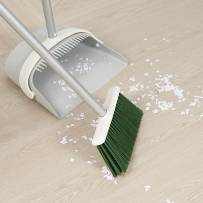 PEPPRIG مجرفة/مكنسة, رمادي/أخضر
