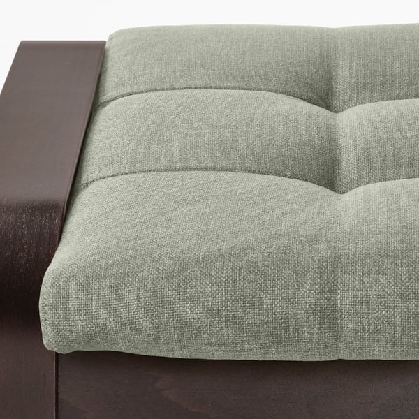 POÄNG مسند قدم, أسود-بني/Gunnared أخضر فاتح