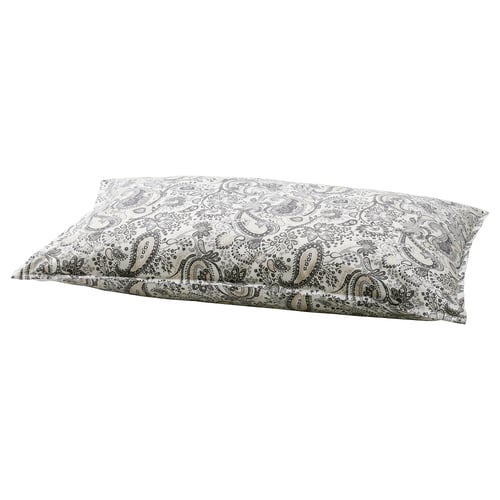 RODGERSIA غطاء مخدة, رمادي/أبيض, 50x80 سم