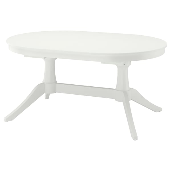 ROSENTORP طاولة قابلة للتمديد, أبيض, 160/215x110 سم