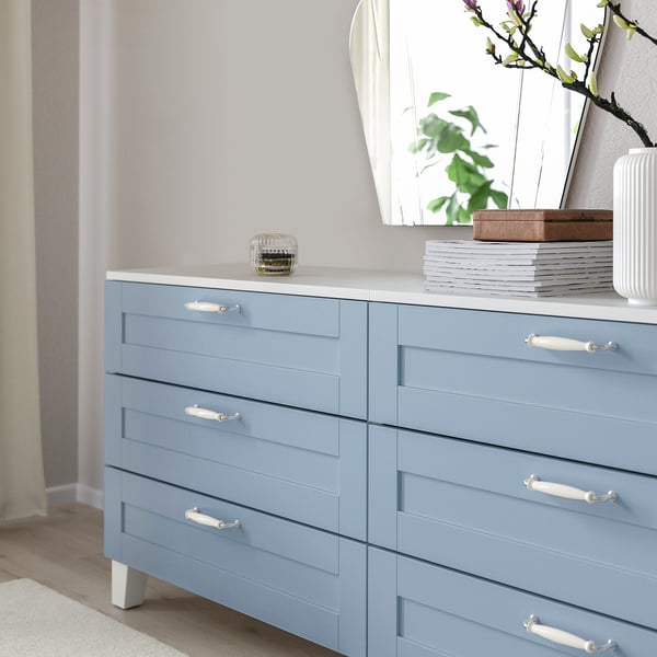 SANNIDAL واجهة دُرج, أزرق, 80x20 سم