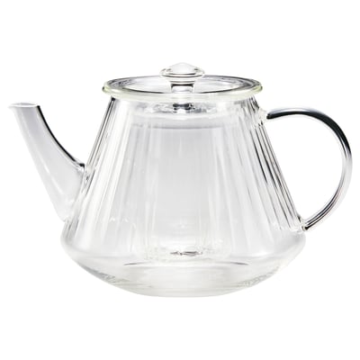 SKÄLRYTA إبريق شاي, زجاج شفاف, 1 ل