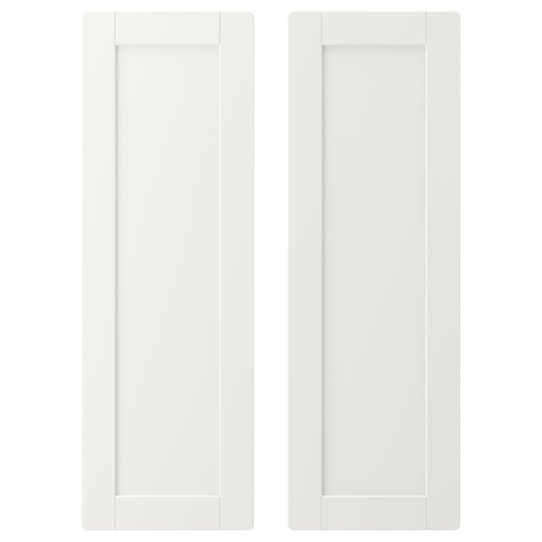 SMÅSTAD باب, أبيض/مع إطار, 30x90 سم