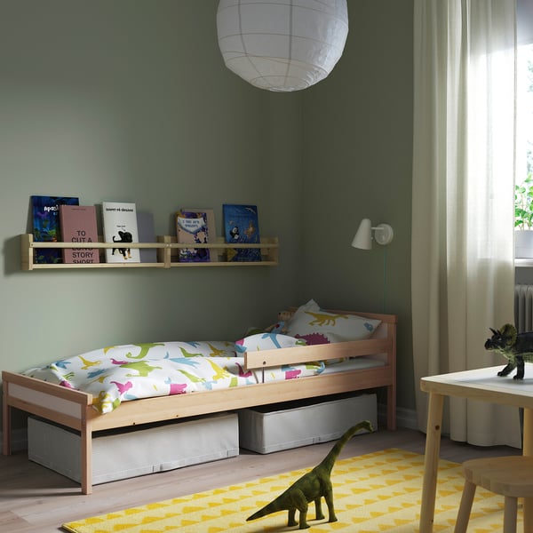 SNIGLAR هيكل سرير بقاعدة ألواح, زان, 70x160 سم