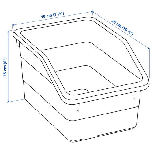 SOCKERBIT صندوق, أبيض, 19x26x15 سم