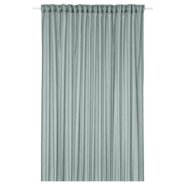 STENFRÖ ستارة شفافة، 1 قطعة, تركواز/مع شريط ستارة, 300x300 سم