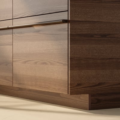 STENSTA قاعدة, بني غامق مظهر الدردار, ‎220x8 سم‏