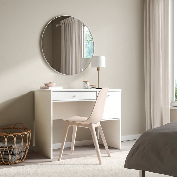 SYVDE طاولة زينة, أبيض, 100x48 سم