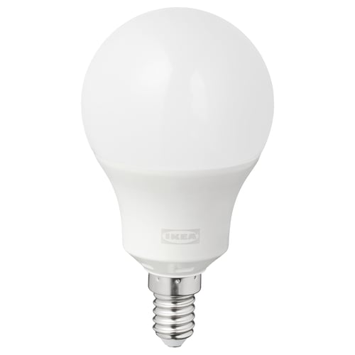 TRÅDFRI لمبة LED E14 470 لومن, ذكي تعتيم لاسلكي/طيف أبيض وملون كروي