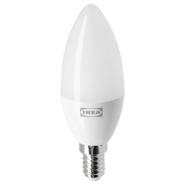 TRÅDFRI لمبة LED E14 470 لومن, ذكي تعتيم لاسلكي/طيف أبيض نجفة