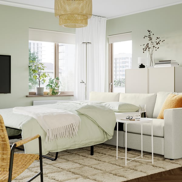 VIMLE كنبة-سرير 3 مقاعد, Gunnared بيج